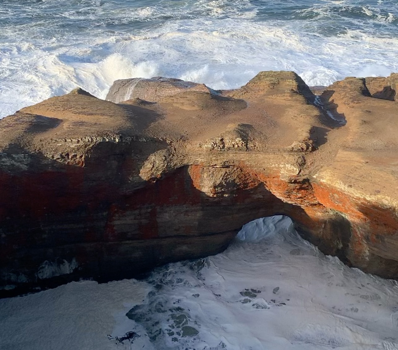 Devil's Punchbowl rocky coastline at Otter Rock, Oregon